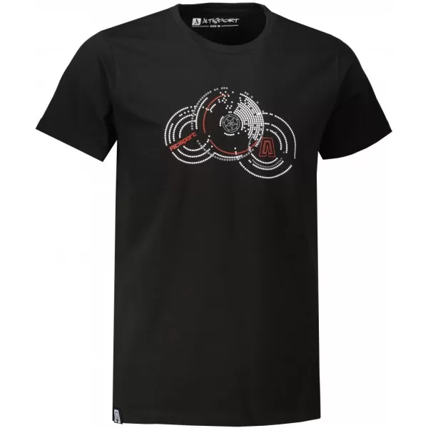  Pánské triko ALTISPORT CARRYOVER ALM160AL805 ČERNOČERVENÁ 