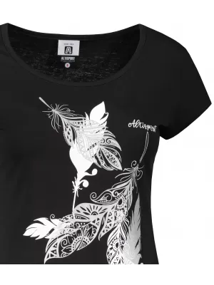 Tricou pentru femei ALTISPORT ALW178122 NEGRU SI ARGINTIU