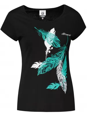 Tricou pentru femei ALTISPORT ALW178122 NEGRU ȘI ALBASTRU