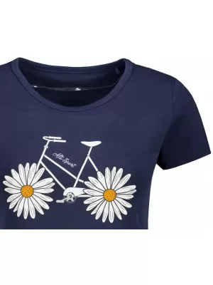 Dámské triko s krátkým rukávem ALW184/PUSTA NÁMOŘNÍ MODRÁ