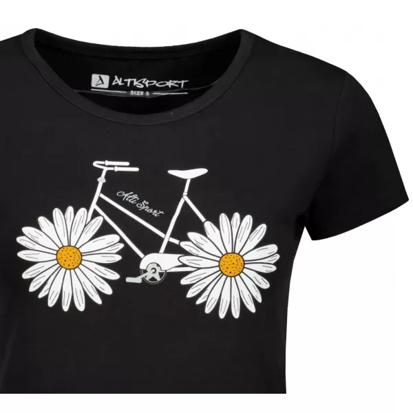  Dámské triko s krátkým rukávem ALW184/PUSTA ČERNÁ 