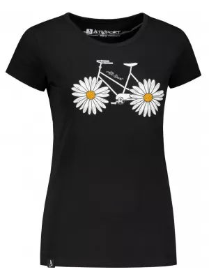 Dámské triko s krátkým rukávem ALW184/PUSTA ČERNÁ