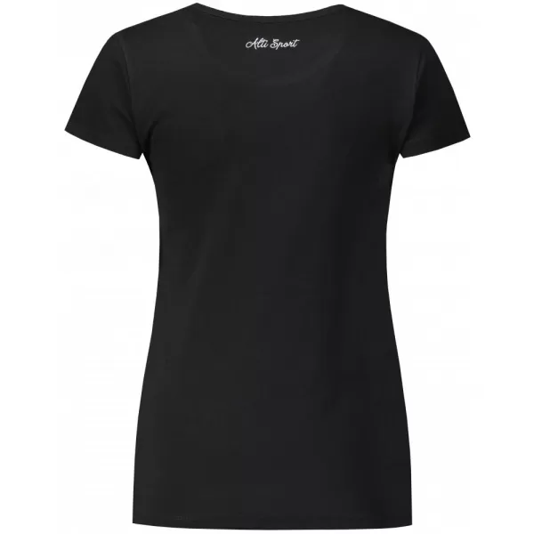  Dámské triko s krátkým rukávem ALW184/PUSTA ČERNÁ 