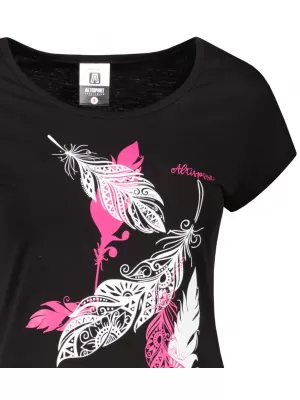 Tricou pentru femei ALTISPORT ALW178122 NEGRU ROZ