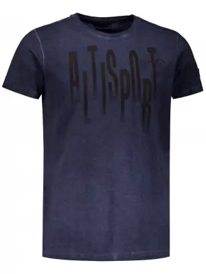 Tricou pentru bărbați ALTISPORT CARLSON ALBASTRU INCHIS