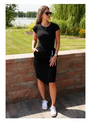 Fusta de dama KIXMI SIBILA NEGRU/ALBASTRU