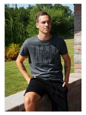 Tricou pentru bărbați ALTISPORT CARLSON GRI INCHIS