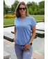 Tricou pentru femei KIXMI SELENA ALBASTRU DESCHIS