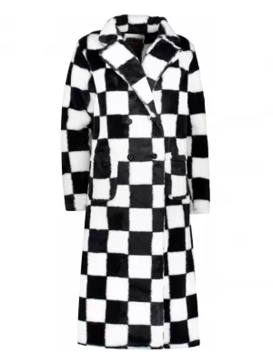 Hanorac de dama KIXMI TESA ALB NEGRU