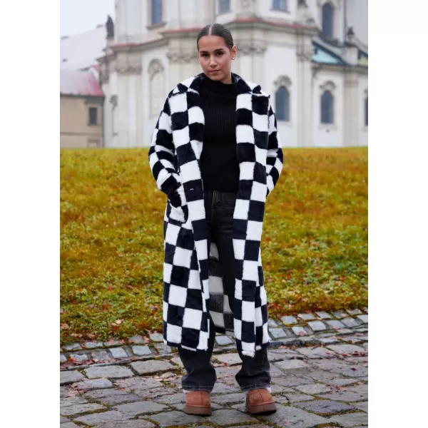  Hanorac de dama KIXMI TESA ALB NEGRU 