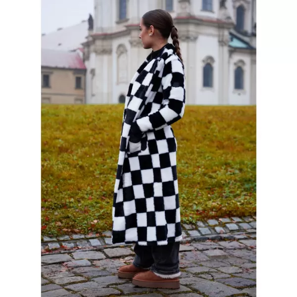  Hanorac de dama KIXMI TESA ALB NEGRU 