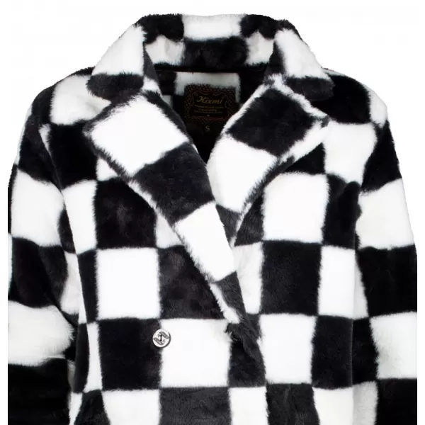  Hanorac de dama KIXMI TESA ALB NEGRU 