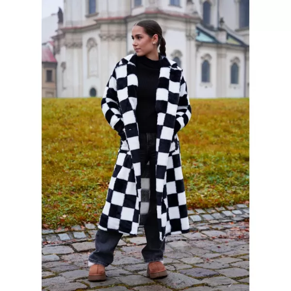  Hanorac de dama KIXMI TESA ALB NEGRU 