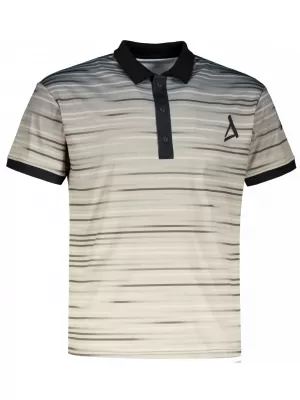 Tricou funcțional pentru bărbați cu guler premium ALTISPORT VOJ/ALM031TR05 NEGRU/MARO