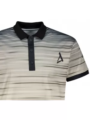 Tricou funcțional pentru bărbați cu guler premium ALTISPORT VOJ/ALM031TR05 NEGRU/MARO