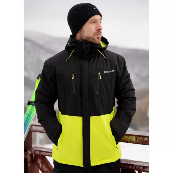  Geaca de iarna pentru barbati ALTISPORT DEREL MJCD713 NEGRU/VERDE 