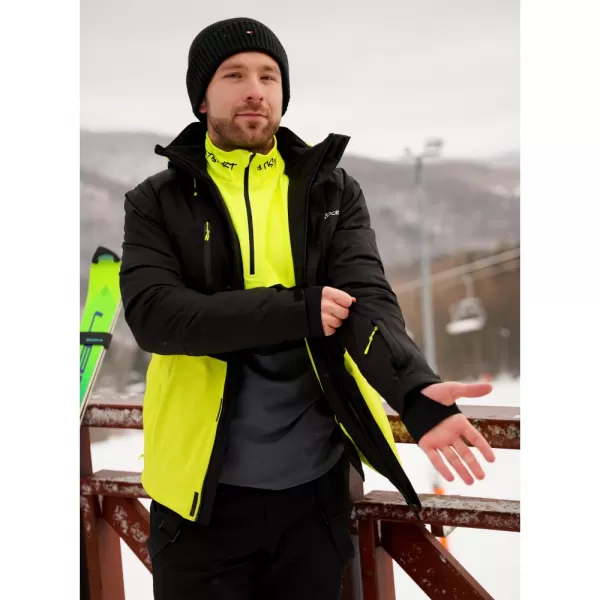  Geaca de iarna pentru barbati ALTISPORT DEREL MJCD713 NEGRU/VERDE 