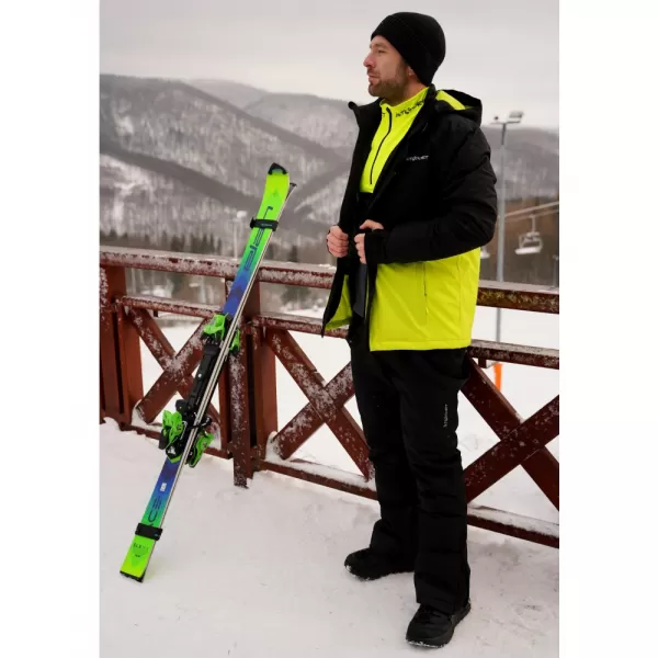  Geaca de iarna pentru barbati ALTISPORT DEREL MJCD713 NEGRU/VERDE 