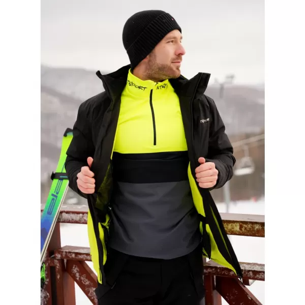  Geaca de iarna pentru barbati ALTISPORT DEREL MJCD713 NEGRU/VERDE 