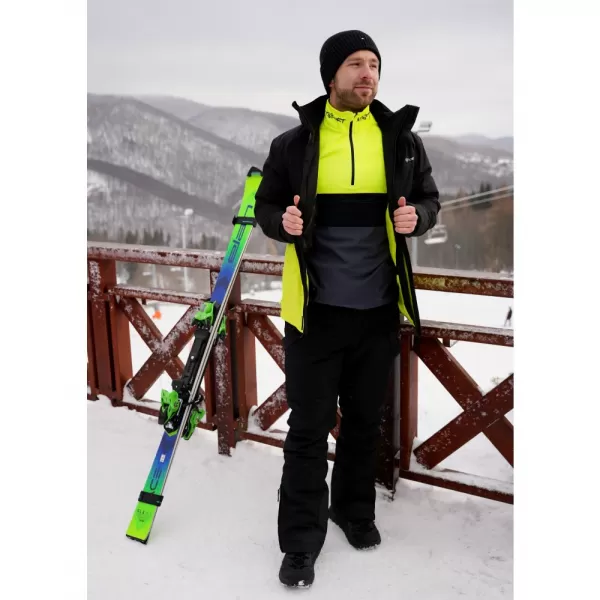  Geaca de iarna pentru barbati ALTISPORT DEREL MJCD713 NEGRU/VERDE 