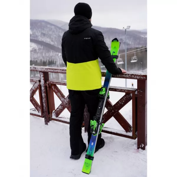  Geaca de iarna pentru barbati ALTISPORT DEREL MJCD713 NEGRU/VERDE 