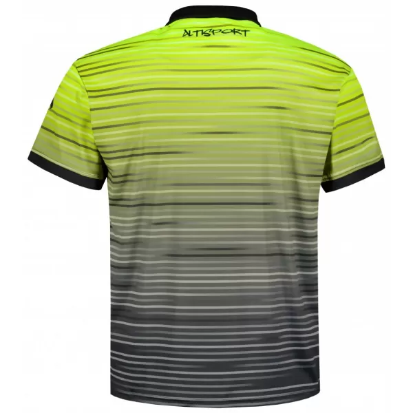  Tricou funcțional pentru bărbați cu guler premium ALTISPORT VOJ/ALM031TR05 NEGRU/GALBEN NEON 