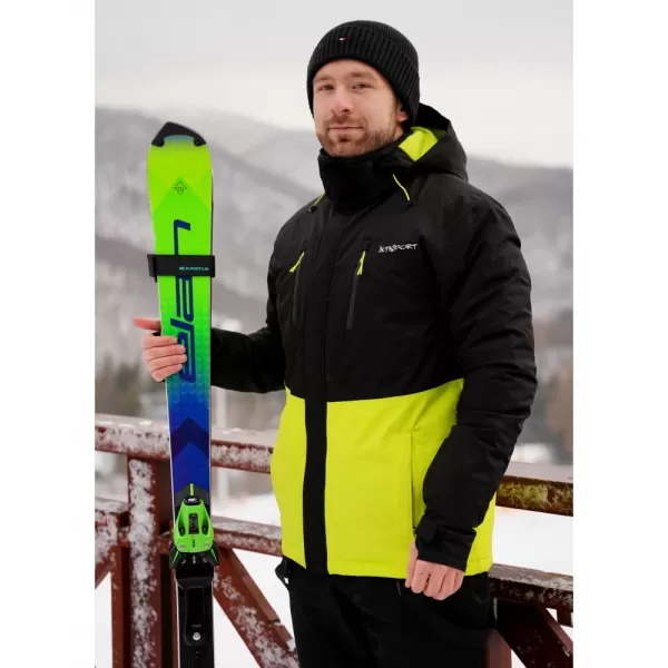  Geaca de iarna pentru barbati ALTISPORT DEREL MJCD713 NEGRU/VERDE 