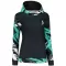 Hanorac funcțional premium pentru femei ALTISPORT VOJ/ALW039MI01 NEGRU/TURCOAZ