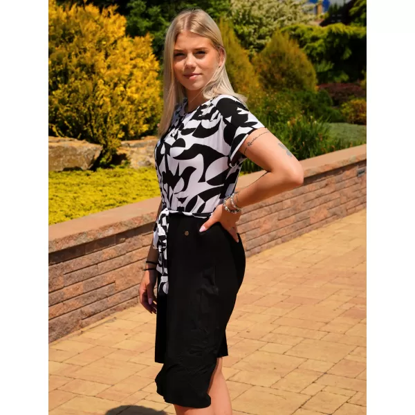  Rochie KIXMI URIA NEGRU/ALB 
