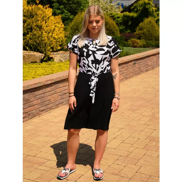  Rochie KIXMI URIA NEGRU/ALB 