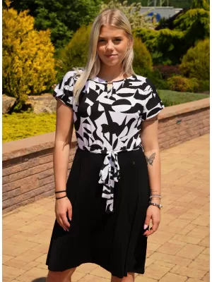 Rochie KIXMI URIA NEGRU/ALB