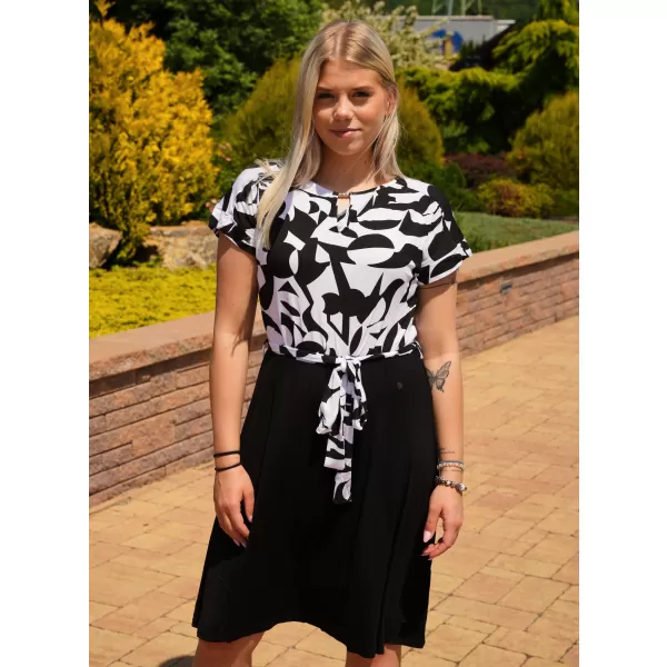  Rochie KIXMI URIA NEGRU/ALB 